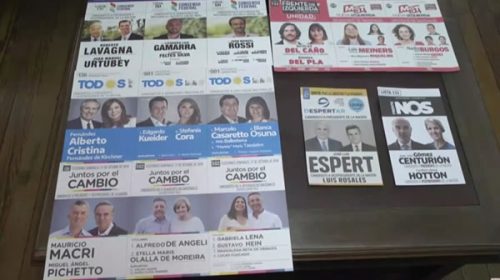 Las boletas de los candidatos a diputados y senadores nacionales de Entre Ríos