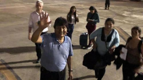 Evo Morales ya está en México
