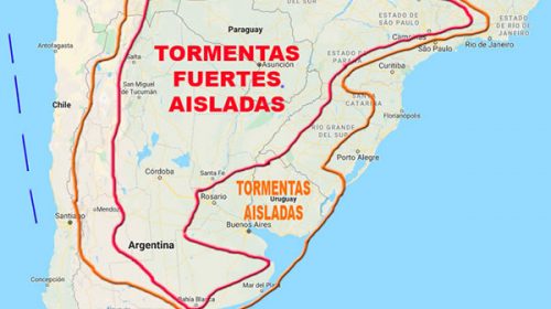 Advierten por tormentas que afectarían a varias provincias y zonas de Entre Ríos