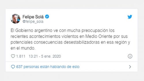 Argentina no se alinea con EE.UU. contra Irán