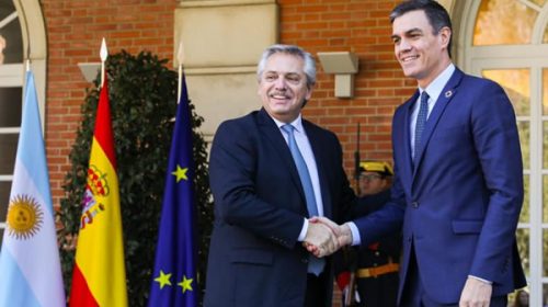 Alberto Fernández mantuvo una reunión con Pedro Sánchez