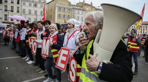 Manifestaciones en Francia contra la reforma jubilatoria de Macron