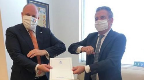 Urribarri inició su actividad diplomática en Israel, con eje en fortalecer la relación bilateral