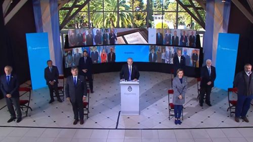 Quiénes son los empresarios y sindicalistas que acompañaron a Alberto en el acto por el Día de la Independencia
