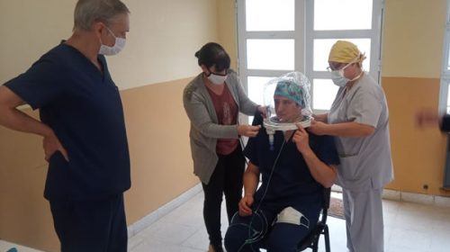El Hospital Santa Rosa recibió cascos para ventilación no invasiva en paciente con Covid-19
