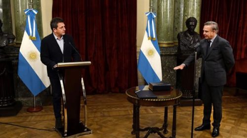 Massa tomó juramento a Pichetto para la Auditoría General de la Nación