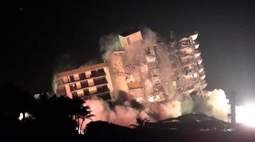 Demolieron los restos que se mantenían en pie del edificio de Miami derrumbado