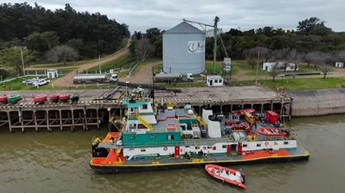 En el puerto La Paz se embarcan granos producidos en el norte provincial