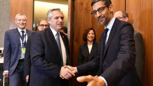 El CEO de Google le anunció a Fernández una inversión de USD 1.200 millones en la región