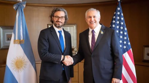 Cafiero recibió al embajador de Estados Unidos, en la previa de la bilateral Biden-Fernández