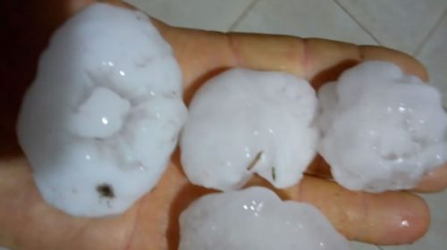 Granizo de gran tamaño cayó en algunas zonas del departamento Federación