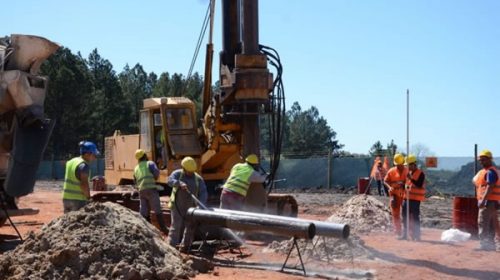Se completó el hormigonado que sostendrá la estructura del nuevo aeropuerto de Concordia