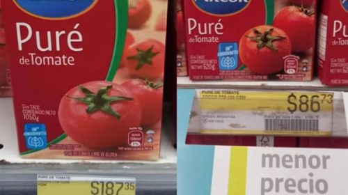 Multan a empresas de consumo masivo por el rotulado idéntico de productos con distintos precios