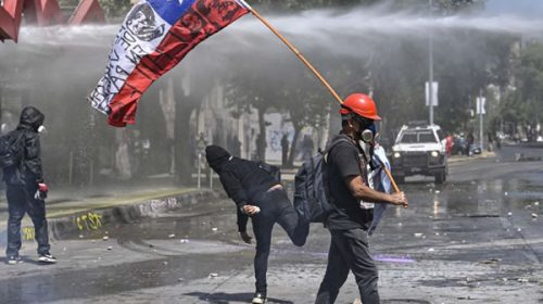 Incidentes en las protestas del aniversario del estallido social de Chile