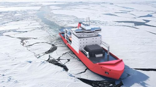 El rompehielos ARA Almirante Irízar realiza entrenamientos y pruebas para la Campaña Antártica