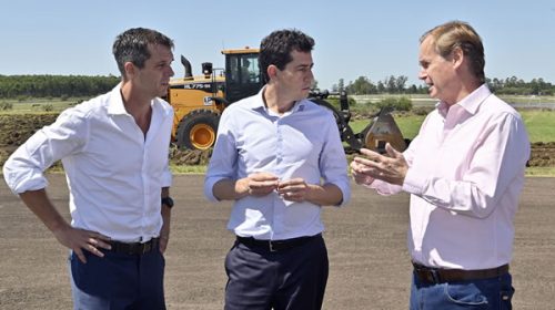 El ministro del Interior de la Nación llegó a Concordia y recorrió las obras del Arroyo Manzores