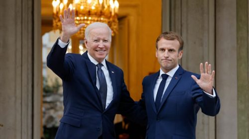 Emmanuel Macron se reúne con Joe Biden