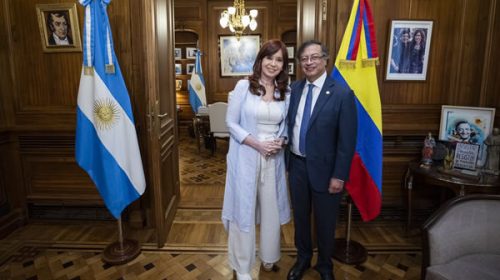 Cristina Kirchner recibió a Petro y a Luis Arce en el Senado