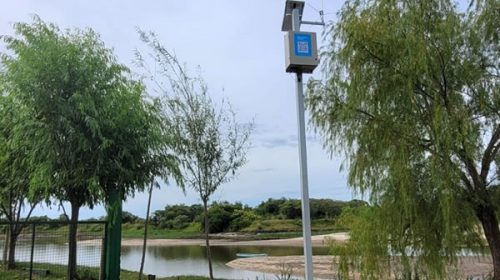 Se instaló una nueva estación meteorológica e hidrométrica en San Jaime