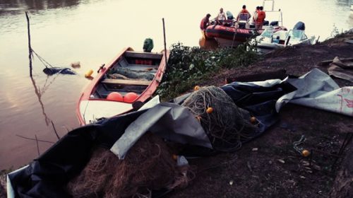 Pesca ilegal en el río Uruguay: decomisaron más de mil metros de malla y bogas