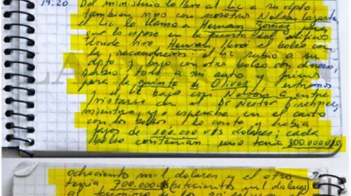 Otro peritaje detectó más irregularidades en los cuadernos del chofer Oscar Centeno