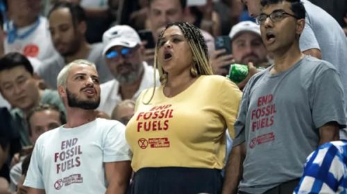 Una protesta contra el cambio climático interrumpió la semifinal del US Open