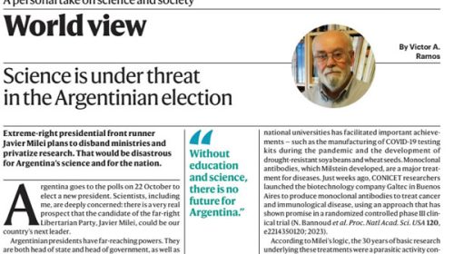 La revista Nature publicó una nota sobre la “amenaza” de Milei a la ciencia en Argentina