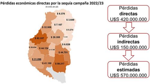 Hubo pérdidas por 570 millones de dólares en Entre Ríos por la sequía