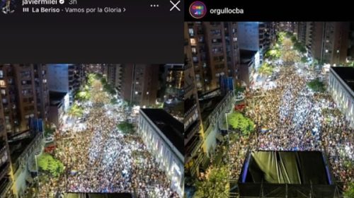 Milei subió una foto de la Marcha del Orgullo como si fuera su cierre de campaña Milei subió una foto de la Marcha del Orgullo como si fuera su cierre de campaña