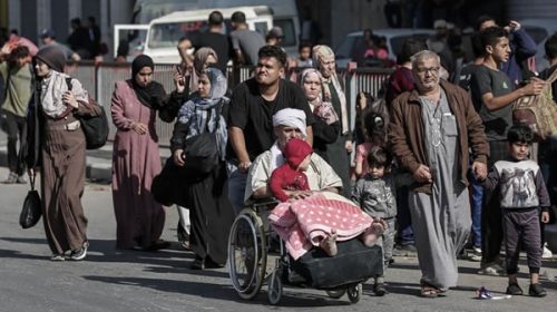 Aumentó el éxodo de palestinos del norte al sur de Gaza