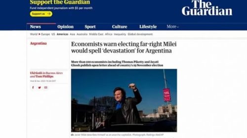 Más de cien economistas de todo el mundo advierten sobre el “peligro” de Milei Más de cien economistas de todo el mundo advierten sobre el “peligro” de Milei