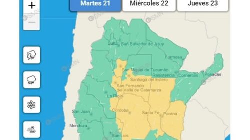 Hay alerta amarillo y naranja por tormentas en Entre Ríos