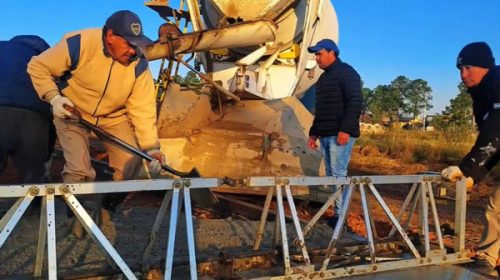 En Federación se construye un polideportivo y la primera pista de ciclismo de la provincia