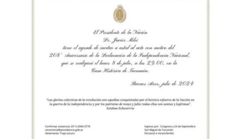 Milei citó a Dogma Socialista para invitar a gobernadores a un Pacto de Mayo con dress code