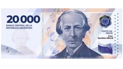 Cuándo empieza a circular el billete de $20.000