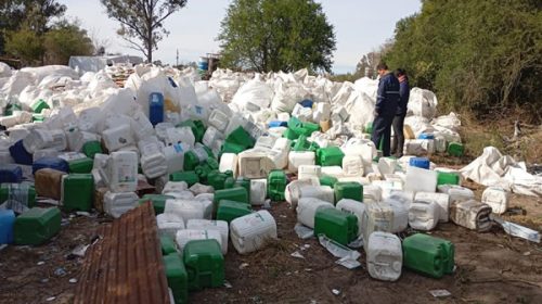 Incautaron más de 2.000 envases fitosanitarios vacíos en un operativo