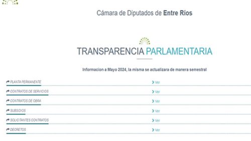 En la página web de la Cámara de Diputados provincial se puede ver la nómina de trabajadores y contratados