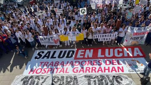 Trabajadores del Hospital Garrahan comenzaron un paro total por 48 horas