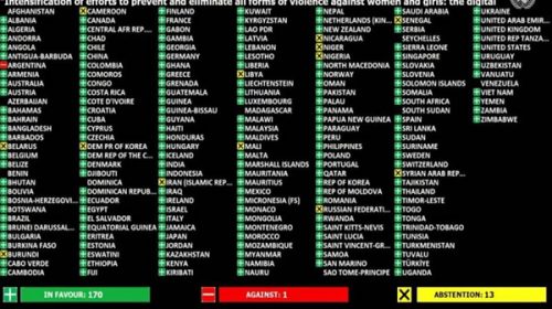 Argentina fue el único país del mundo que votó en contra de eliminar la violencia contra mujeres y niñas