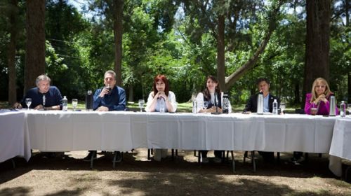 Cristina Kirchner, Kicillof y Massa juntos en Moreno