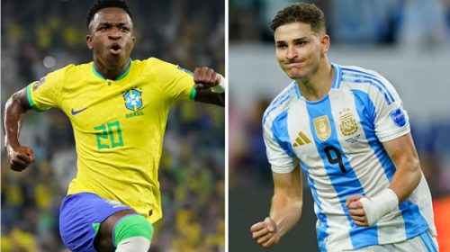 Argentina-Brasil, sin Messi ni Neymar: hoy los ojos del mundo siguen a Julián Alvarez y Vinicius Jr