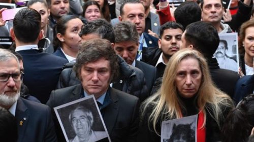 Milei en el acto de la AMIA: “No vamos a parar hasta que se haga justicia”