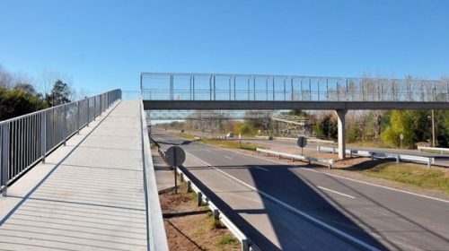 Cortes intermitentes en RN18 por el montaje de un puente peatonal en Paso de la Laguna