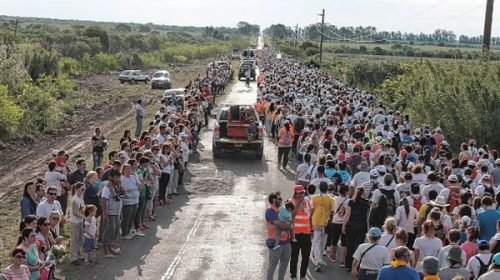 La Peregrinación Concordia-Federación se suspendió por la lluvia y tiene nueva fecha