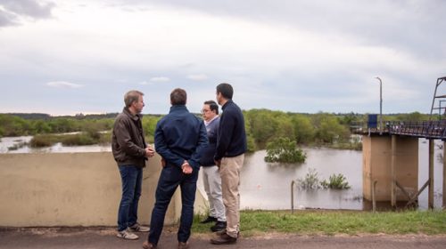 Frigerio recorrió las zonas afectadas por la creciente en Concordia Frigerio recorrió las zonas afectadas por la creciente en Concordia